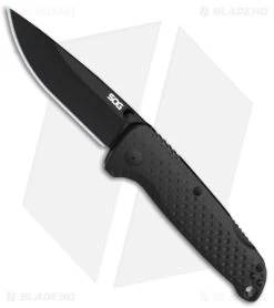 SOG Adventurer LB Blackout Lock Back Knife GFN Black (3.5" Black) 13110157