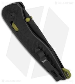SOG Aegis AT Spring Assisted Tanto Knife Rescue Black (3.1" Black) -Sog Shop SOG Aegis AT Spring Assisted Tanto Knife Rescue Black 3in Black BHQ 176440 td side