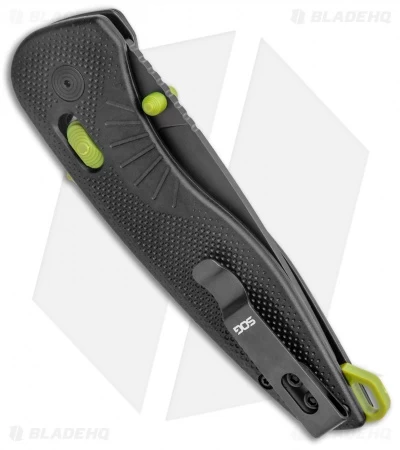 SOG Aegis AT Tanto AT-XR Lock Knife Black GRN W/Safety (3.13" Black) 5 SOG Aegis AT Tanto AT-XR Lock Knife Black GRN W/Safety (3.13" Black) - Image 3