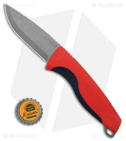 SOG Aegis FX Fixed Blade Knife Rescue Red/Indigo Blue (3.6" Stonewash) -Sog Shop SOG Aegis FXFBK Rescue Red Indigo Blue 3in SW BHQ 176866 td size