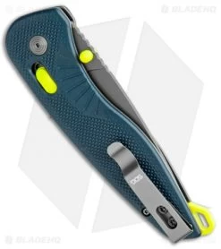 SOG Aegis AT Spring Assisted Knife Indigo GRN (3.13" Dark Gray) -Sog Shop SOG Aegix AT XR Lock Indigo GRN Gray BHQ 105710 jr side