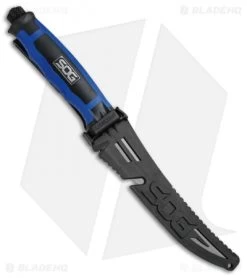 SOG Bladelight Fillet Fishing Knife W/ LEDs (6.0" Satin Plain) BLT31K -Sog Shop SOG Bladelight Fillet Fishing Knife LEDs Satin BLT31K BHQ 21579 jr sheath