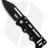 SOG Cash Card Liner Lock Wallet Knife Black (2.75" Satin) EZ4