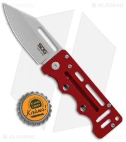 SOG Cash Card Liner Lock Wallet Knife Garnet Red (2.75" Satin) EZ2 -Sog Shop SOG Cash Card LL Wallet Garnet Red Satin EZ2 CP BHQ 104057 jr bottlecap