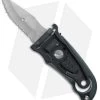 SOG Duo Fixed Blade Knife Black Zytel (2.75" Satin Plain/Serr) -Sog Shop SOG Duo black zytel satin plain serr BHQ 74895 er