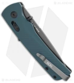 SOG Flash AT-XR Lock Knife Urban Gray GRN (3.45" Dark Gray) -Sog Shop SOG Flash Mk3 ATXR Lock Urban Gray Blue Gray BHQ 105724 jr side