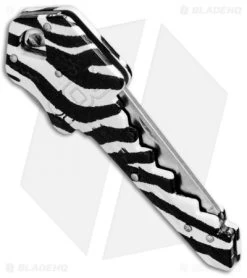 SOG Key Lockback Knife Keychain Utility Zebra (1.5" Satin) KEY-CT -Sog Shop SOG Key Knife Zebra KEY 110B BHQ 49723 jr side 2