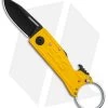 SOG Keytron Clip Point Folding Knife Key Chain Yellow (1.9" Black) KT1005-CP