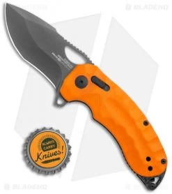 SOG Kiku XR LTE Knife Orange G-10 (3" Gray) 12-27-03-57 -Sog Shop SOG Kiku XR LTE Blackout XR Lock Orange G 10 Black 12 27 03 57 BHQ 116851 jr bottlecap
