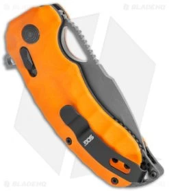 SOG Kiku XR LTE Knife Orange G-10 (3" Gray) 12-27-03-57 -Sog Shop SOG Kiku XR LTE Blackout XR Lock Orange G 10 Black 12 27 03 57 BHQ 116851 jr side