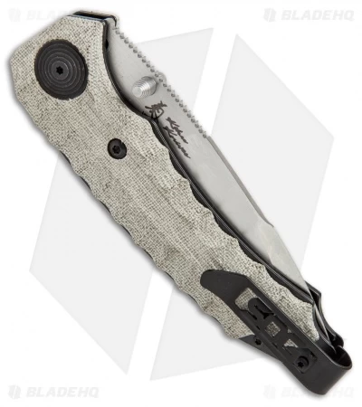 SOG Kiku Spring Assisted Knife Linen Micarta (3.5" Satin) KU-3001 5 SOG Kiku Spring Assisted Knife Linen Micarta (3.5" Satin) KU-3001 - Image 3