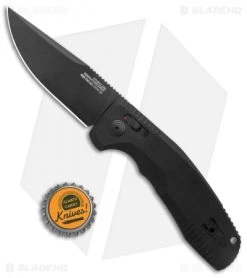 SOG Knives SOG-TAC AU Drop Point Automatic Knife Black Aluminum (3.4" Black) 9 SOG Knives SOG-TAC AU Drop Point Automatic Knife Black Aluminum (3.4" Black) -Sog Shop SOG Knives SOG TAC AU Auto Black Black BHQ 119258 jr bottlecap