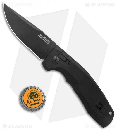 SOG Knives SOG-TAC AU Drop Point Automatic Knife Black Aluminum (3.4" Black) 6 SOG Knives SOG-TAC AU Drop Point Automatic Knife Black Aluminum (3.4" Black) - Image 4