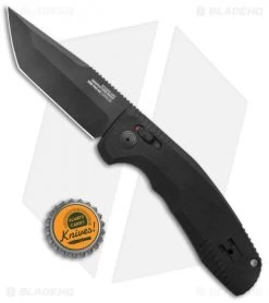 SOG Knives SOG-TAC AU Tanto Automatic Knife Black Aluminum (3.4" Black) 9 SOG Knives SOG-TAC AU Tanto Automatic Knife Black Aluminum (3.4" Black) -Sog Shop SOG Knives SOG TAC AU Auto Tanto Black Black BHQ 119260 jr bottlecap
