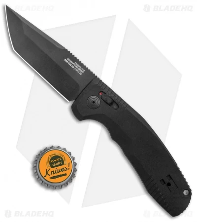 SOG Knives SOG-TAC AU Tanto Automatic Knife Black Aluminum (3.4" Black) 6 SOG Knives SOG-TAC AU Tanto Automatic Knife Black Aluminum (3.4" Black) - Image 4