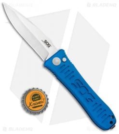 SOG Knives Spec Elite I Automatic Knife Blue (3.5" Satin) SE-51BU -Sog Shop SOG Knives Spec Elite I Auto Blue Satin SE 51BU BHQ 92925 jr bottlecap
