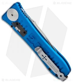 SOG Knives Spec Elite I Automatic Knife Blue (3.5" Satin) SE-51BU -Sog Shop SOG Knives Spec Elite I Auto Blue Satin SE 51BU BHQ 92925 jr side