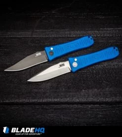 SOG Knives Spec Elite I Automatic Knife Blue (3.5" Satin) SE-51BU -Sog Shop SOG Knives Spec Elite I Automatic Knife Blue Satin SE 51BU BHQ92925 kp burnt wood web
