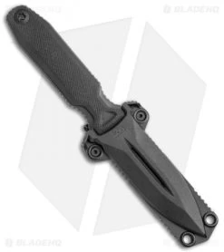 SOG Pentagon FX Covert Fixed Blade Knife Blackout (3.5" Black) -Sog Shop SOG Pentagon FX Covert Blackout Black 17 61 03 57 BHQ 119267 jr sheath