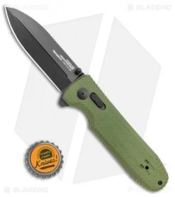 SOG Pentagon XR Lock Knife OD Green G-10 (3.5" Black) -Sog Shop SOG Pentagon Mk3 I Arc Lock Folding Knife OD Green 4in 12 61 02 57 BHQ 105687 LS Bottlecap