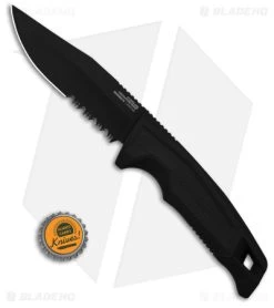 SOG Recondo FX Fixed Blade Knife Black GRN/Rubber (4.6" Black Serr) -Sog Shop SOG Recondo FX FXB Black GRN Rubber 2in Blk BHQ 140878 td size