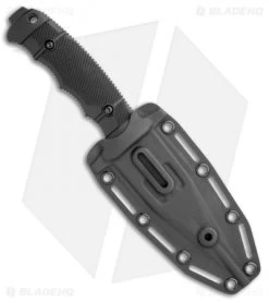 SOG Seal FX Fixed Blade Knife Black GRN Clip Point (4.3" Black Serr) -Sog Shop SOG Seal FX Fixed Black GRN DP Black Serr BHQ 99497 jr sheath