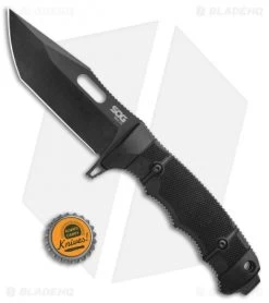 SOG Seal FX Tanto Fixed Blade Knife Black GRN (4.3" Black) -Sog Shop SOG Seal FX Fixed blade black GRN Tanto Black BHQ 99507 jr bottlecap