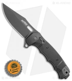 SOG Seal XR Flipper XR-Lock Knife Black FRN (3.9" Black S35VN) -Sog Shop SOG Seal XR Flipper Knife Black FRN 3.9 Black S35VN BHQ 94737 LS Bottlecap