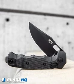 SOG Seal XR Flipper XR-Lock Knife Black FRN (3.9" Black S35VN) -Sog Shop SOG Seal XR Flipper Knife Black FRN Black S35VN BHQ 94737 kp cement web