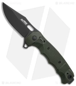 SOG Seal XR Flipper Knife OD Green FRN (3.9" Black S35VN) BHQ Exclusive