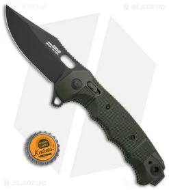 SOG Seal XR Flipper Knife OD Green FRN (3.9" Black S35VN) BHQ Exclusive -Sog Shop SOG Seal XR Lock Knife OD Green FRN 3in Black S35VN BHQ 131605 td size jr td