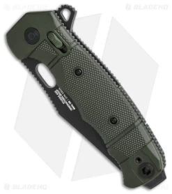 SOG Seal XR Flipper Knife OD Green FRN (3.9" Black S35VN) BHQ Exclusive -Sog Shop SOG Seal XR Lock Knife OD Green FRN 3in Black S35VN BHQ 131605 td spine jr td