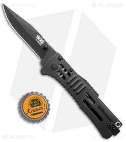 SOG SlimJim Black Assisted Opening Knife (3.18" Black Plain) SJ-32 -Sog Shop SOG SlimJim Black Assisted Opening Black BHQ 11534 jr bottlecap