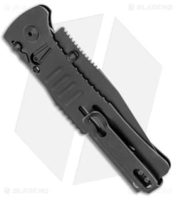 SOG SlimJim Black Assisted Opening Knife (3.18" Black Plain) SJ-32 -Sog Shop SOG SlimJim Black Assisted Opening Black BHQ 11534 jr side
