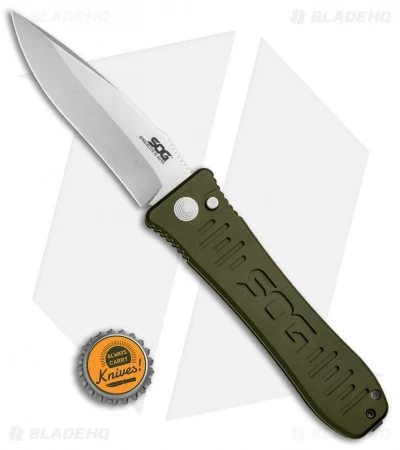 SOG Knives Spec Elite II Large Automatic Knife OD Green (4" Satin) SE-61OD 6 SOG Knives Spec Elite II Large Automatic Knife OD Green (4" Satin) SE-61OD - Image 4