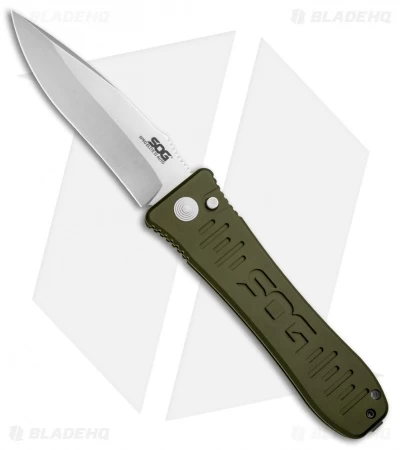 SOG Knives Spec Elite II Large Automatic Knife OD Green (4" Satin) SE-61OD 3 SOG Knives Spec Elite II Large Automatic Knife OD Green (4" Satin) SE-61OD