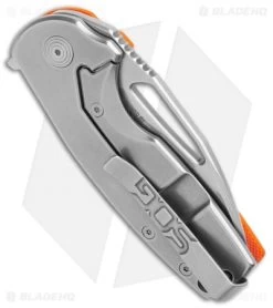 SOG Stout FLK Frame Lock Knife Orange G-10 (2.75" Stonewash) -Sog Shop SOG Stout FLK Orange G 10 SW BHQ 137222 jr side