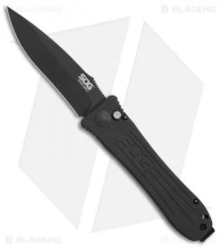 Sog Shop 18 SOG Strat Ops Automatic Knife Black Canvas Micarta (3.5" Black)