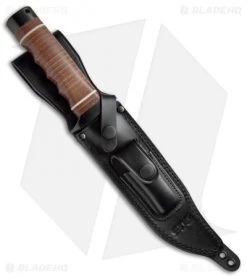 SOG Super SOG Bowie Fixed Blade Knife Leather (7.5" Black) SB1T-L -Sog Shop SOG Super SOG Leather Black SOGSB1TL BHQ 67158 jr sheath