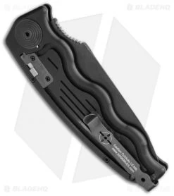 SOG-TAC Automatic Knife Drop Point (3.5" Black) ST-06 -Sog Shop SOG TAC Automatic Knife Drop Point 3.5 Black ST 06 BHQ 6208 LS Side
