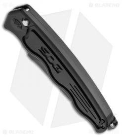 Sog Shop -Sog Shop SOG TAC Automatic Knife Drop Point 3.5 Black ST 06 BHQ 6208 LS Spine