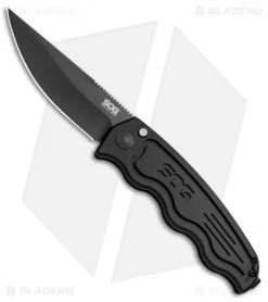 Sog Shop 7 SOG-TAC Clip Point Automatic Knife (3.5" Black) ST-02