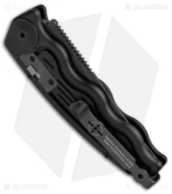 SOG Knives Mini SOG TAC Automatic Knife (3" Black) ST-11 -Sog Shop SOG TAC Clip Point Mini Black ST 11 BHQ 3162 jr side