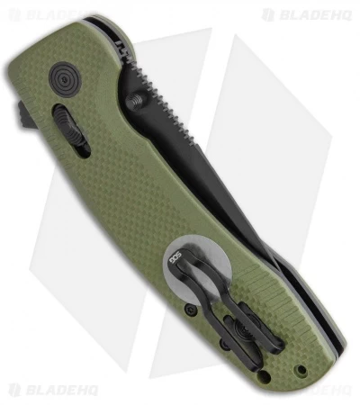 SOG-TAC XR Lock Knife OD Green G-10 (3.4" Black) 5 SOG-TAC XR Lock Knife OD Green G-10 (3.4" Black) - Image 3