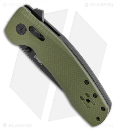 SOG-TAC XR Lock Knife OD Green G-10 (3.4" Black) 4 SOG-TAC XR Lock Knife OD Green G-10 (3.4" Black) - Image 2