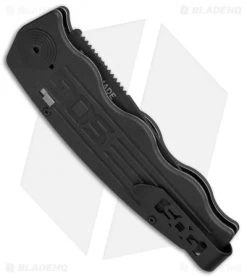 SOG Tac Ops Automatic Knife Black Canvas Micarta (3.5" S35VN Black) 8 SOG Tac Ops Automatic Knife Black Canvas Micarta (3.5" S35VN Black) -Sog Shop SOG Tac Ops Auto Black Canvas Micarta Black TO1011 BX BHQ 52251 jr side