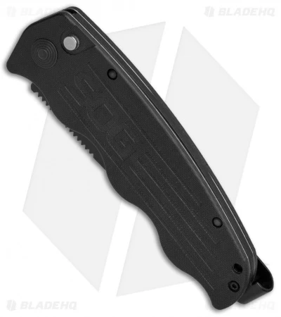 SOG Tac Ops Automatic Knife Black Canvas Micarta (3.5" S35VN Black) 3 SOG Tac Ops Automatic Knife Black Canvas Micarta (3.5" S35VN Black) - Image 2