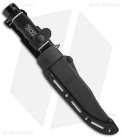 SOG Tech Bowie Fixed Blade Knife (6.4" Black) S10B 6 SOG Tech Bowie Fixed Blade Knife (6.4" Black) S10B -Sog Shop SOG Tech Bowie Black S10B K BHQ 7008 jr sheath