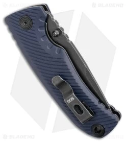 SOG Tellus ATK Assisted Frame Lock Knife Squid Ink/Yellow (3.2" Black SW) -Sog Shop SOG Tellus ATK Assisted FL Squid Ink Yellow Black SW BHQ 177277 jr side
