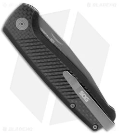SOG Terminus LTE Slip Joint Knife Carbon Fiber/G-10 (2.9" Gray S35VN) -Sog Shop SOG Terminus SJ LTE Graphite BHQ 142687 jr side
